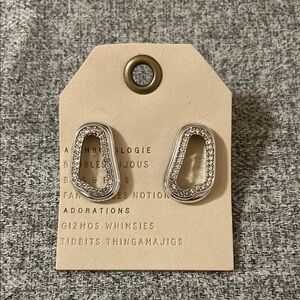 Anthropologie Pave Abstract Post Earrings. NWT